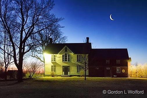 Moon Over Heritage House_07882.jpg - Photographed at Smiths Falls, Ontario, Canada.